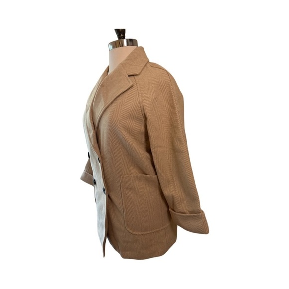 Chevron Wool Blend Coat Sample Sale size 2XL - Picture 2 of 8
